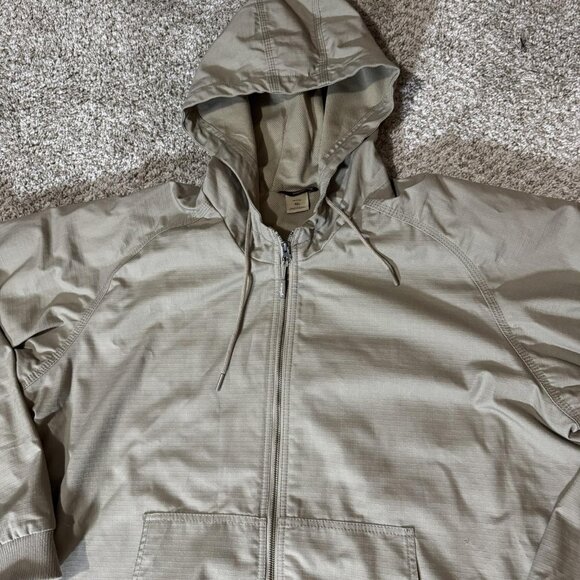 Wrangler Jacket Mens 2XL Dark Khaki Hooded Ripstop Zip YKK Workwear 3W177DK - Picture 3 of 10